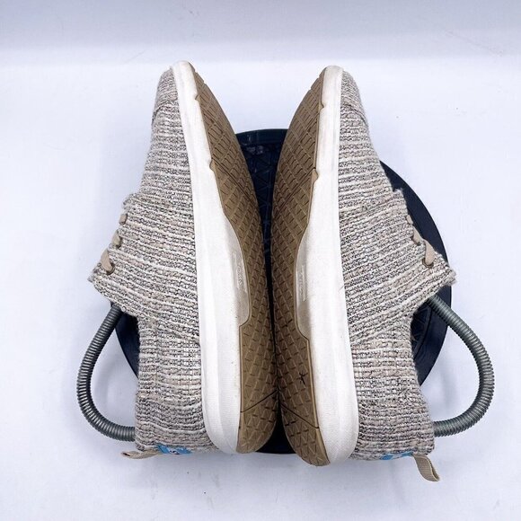 Toms Women's Del Rey Sneaker Size 8.5 Gray Linen Lace Up Casual Shoe Walking - Picture 4 of 9